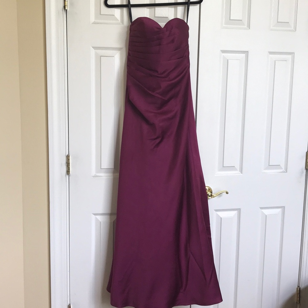 Corset Back Alfred Angelo Berry Floor Length Gown